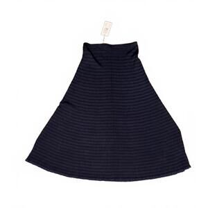 New Proenza Schouler White Label Black Knit Flared Skirt, Large